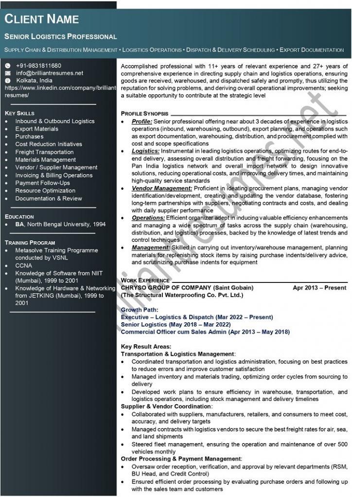 Resume for Logistics Manager_page-0001