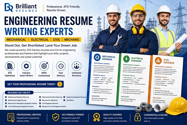 Mechanical Engineer & Electrical Engineer Resume Writing Services India